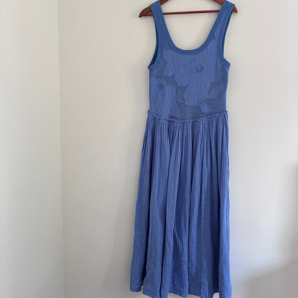 Free People Pearl Flowy Maxi Mesh Dress Small Boho Cottagecore- NWOT - Picture 15 of 16